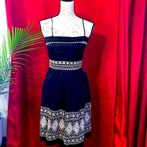 Yoana Baraschi | black dress with cream embroidery | size Xs